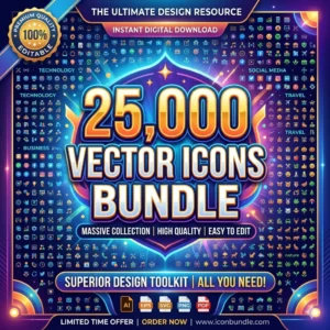 25,000 Vector Icons Bundle
