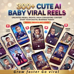 300+ Cute AI Baby Viral Reels – Adorable Content + Resell Rights!