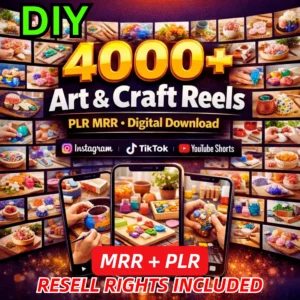 4000+ DIY Art & Craft Reels Bundle – Viral Content + Resell Rights!