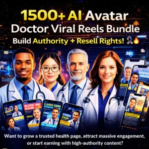 1500+ AI Avatar Doctor Viral Reels Bundle – Hindi & English + Resell Rights!