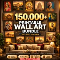 150,000+ Printable Wall Art Bundle – Ultra HD | 300 DPI | 50+ MPIX | Resell Rights Included