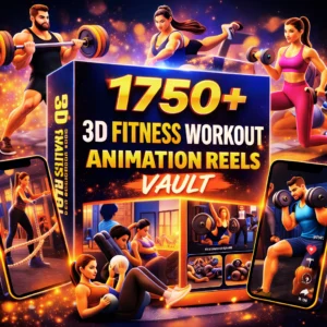 1750+ 3D Fitness Workout Animation Reels Vault