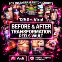 1250+ Viral Before & After Transformation Reels Vault