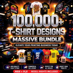 100,000+ T-Shirt Designs Bundle – Elevate Your Printing Business Today!